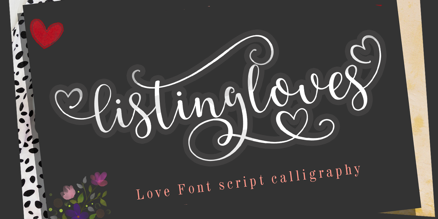 Listingloves Regular Font preview